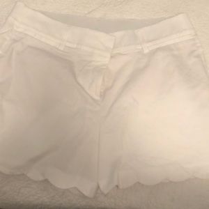 lane bryant white scallop shorts